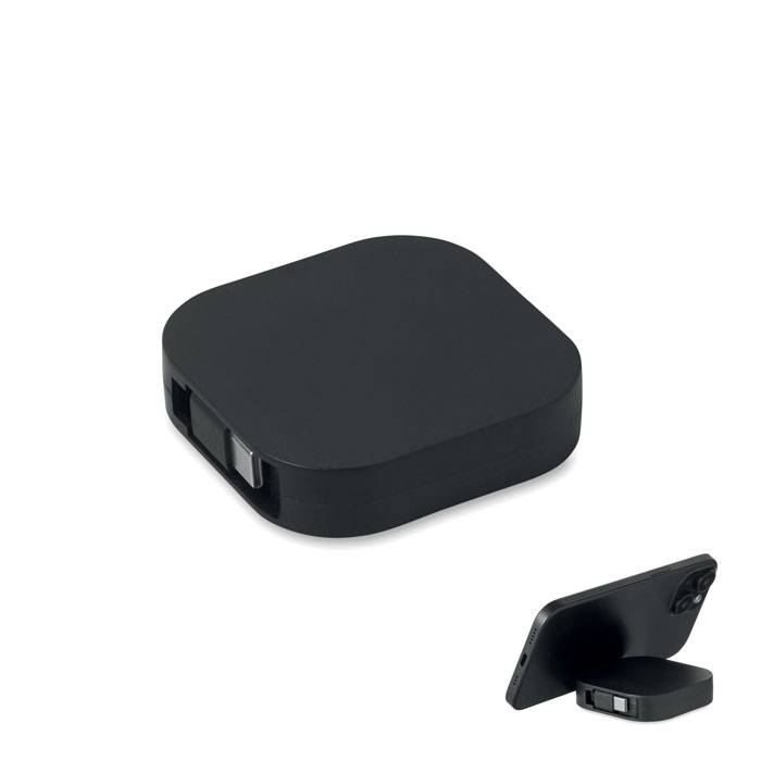 100W zaťahovací nabíjací kábel, čierna