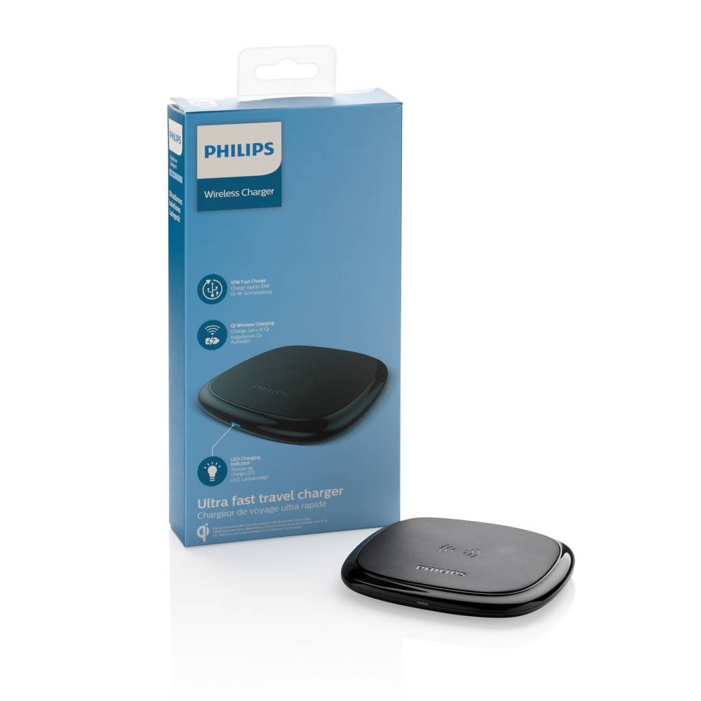 10W bezdrôtová nabíjačka Philips, čierna