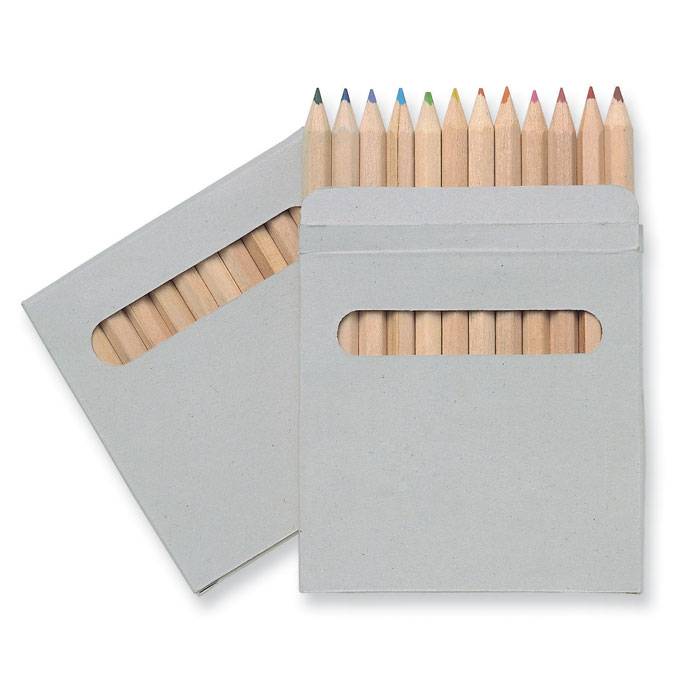 12 pasteliek v kartónovej krabičke, hnedá