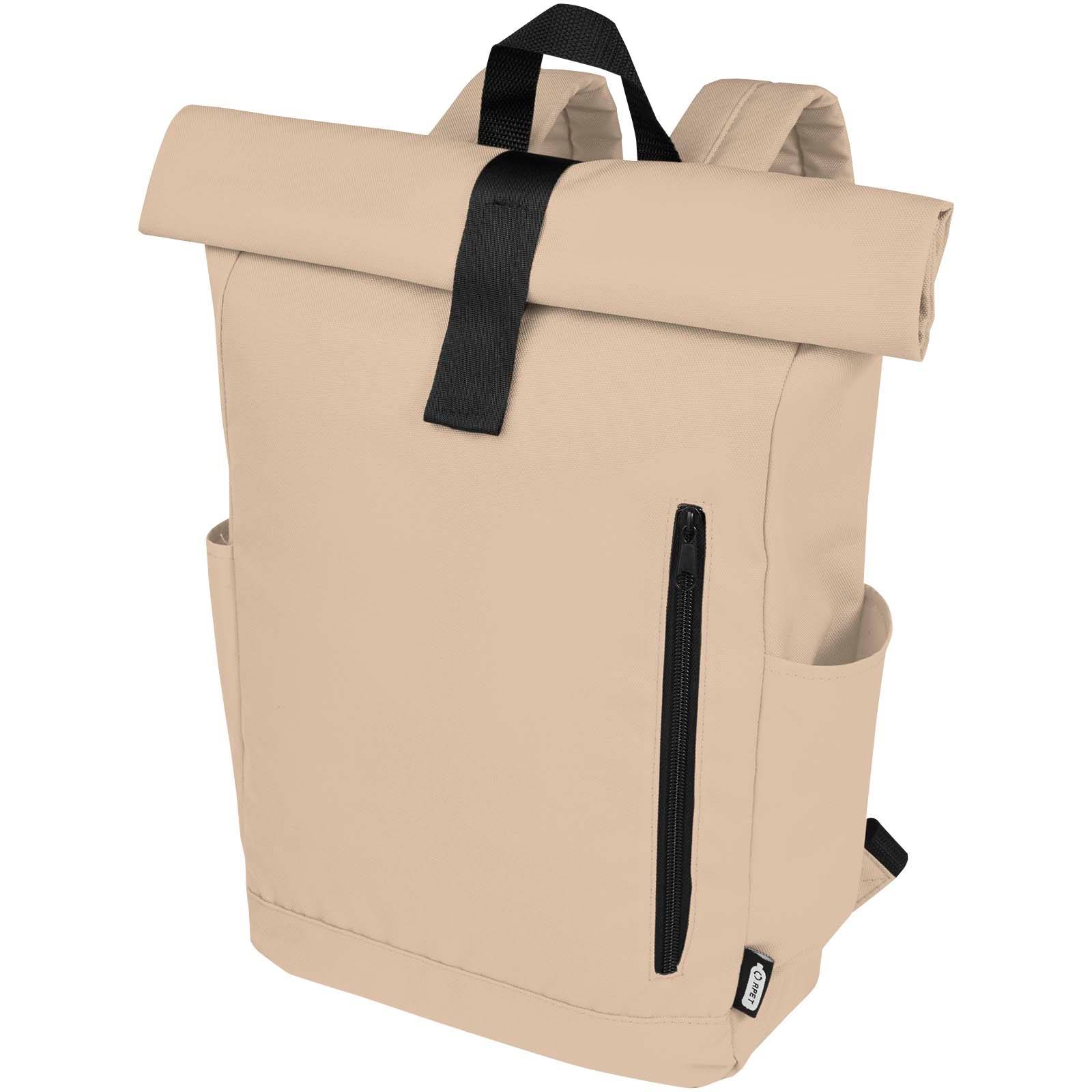 15,6" GRS RPET roll top batoh 18 l Byron, hnedá Oatmeal