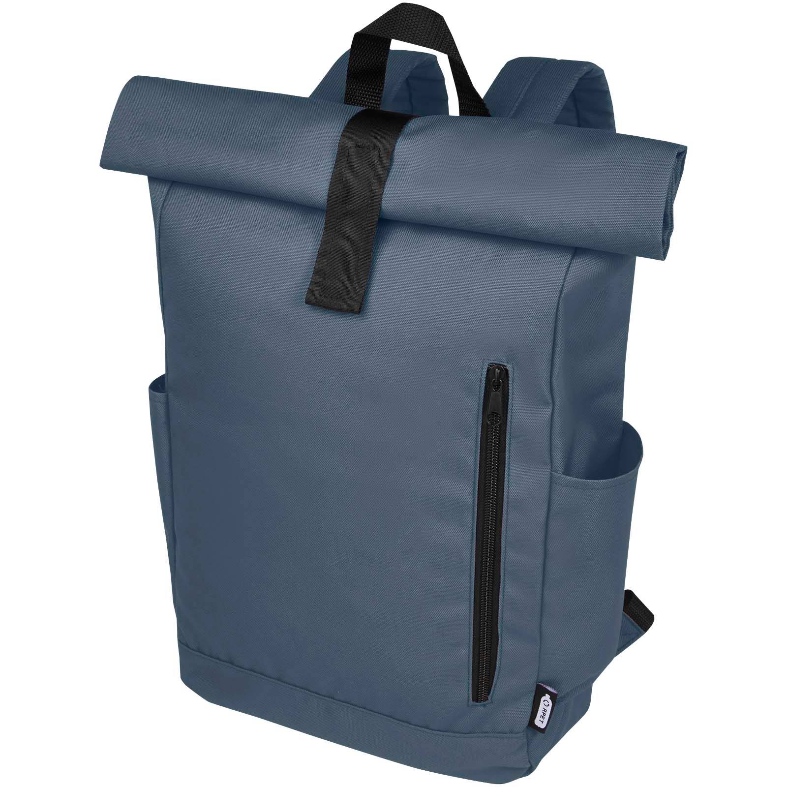 15,6" GRS RPET roll top batoh 18 l Byron, modrá Hale