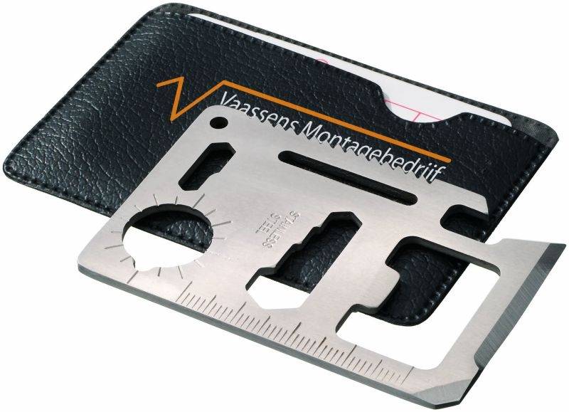 15 v 1 karta s náradím, strieborná/čierna