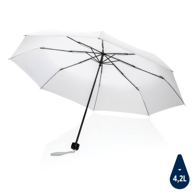 20,5" dáždnik Impact zo 190T RPET AWARE™, biela 20,5" dáždnik Impact zo 190T RPET AWARE™, biela