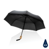 Obrázok produktu 21" bambus auto-open/close dáždnik Impact zo 190T RPET AWARE, čierna