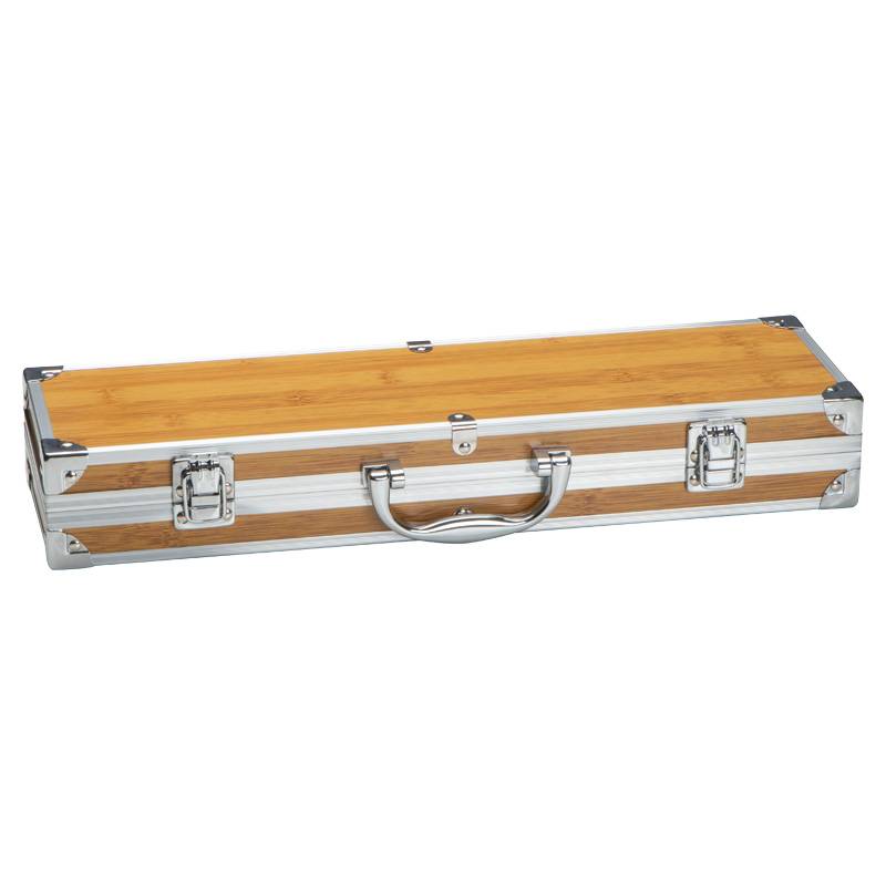 3-dielna súprava BBQ príborov, hnedá béžová