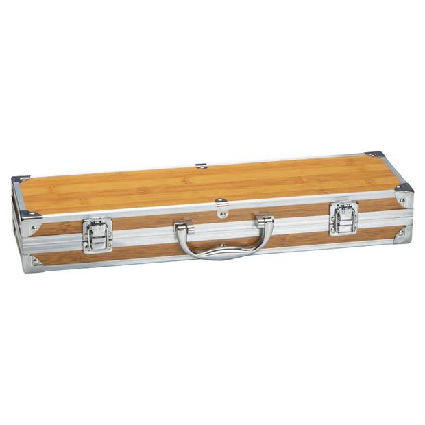 3-dielna súprava BBQ príborov, hnedá béžová 3-dielna súprava BBQ príborov, hnedá béžová