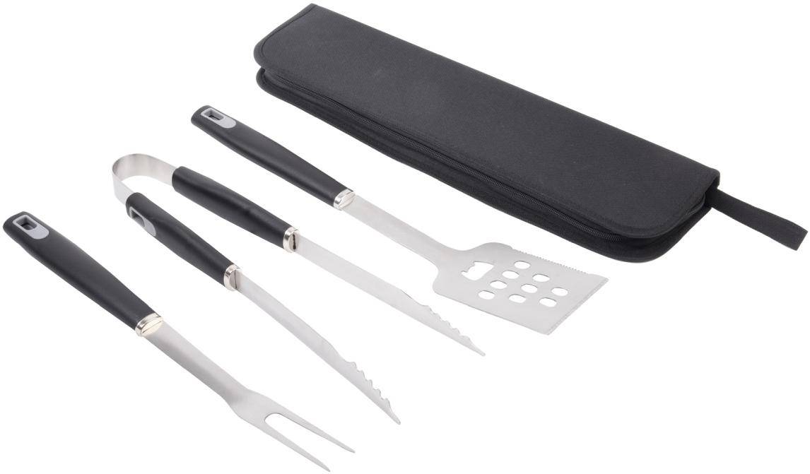 3 ks sada na grilování v nylonovém sáčku Pretty BBQ, černá