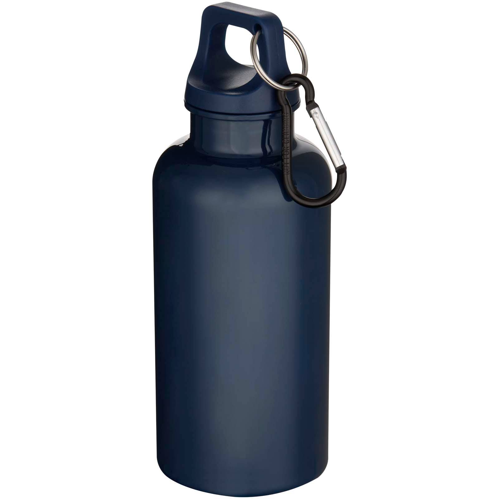 400ml fľaša na bode Oregon s karabínou z recykl. plastu s certifikáciou RCS, modrá Navy