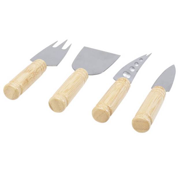 4dílná bambusová sada na sýr Cheds, přírodní 4dílná bambusová sada na sýr Cheds, přírodní