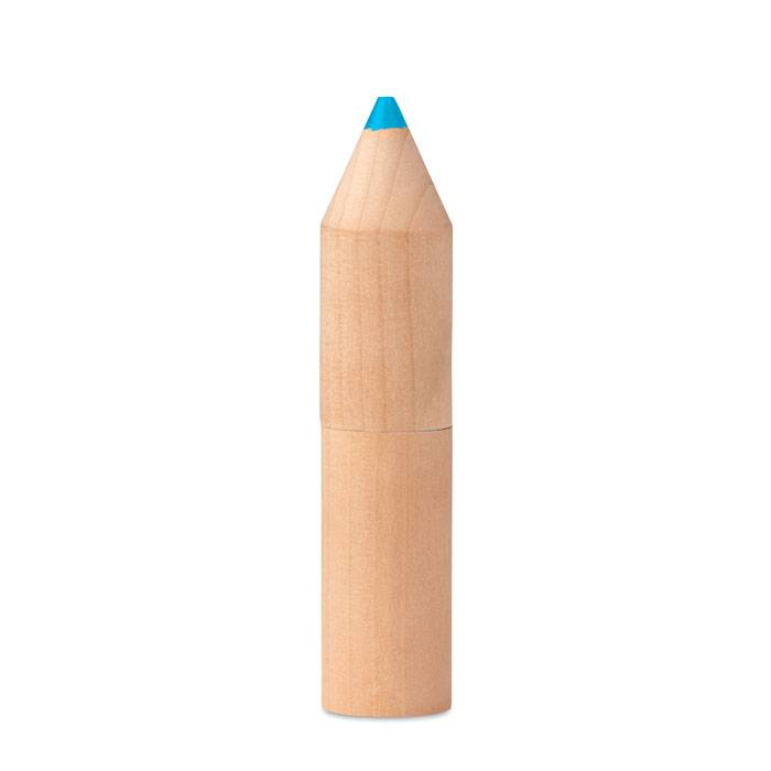 6 pasteliek v drevenej krabičke v tvare pastelky