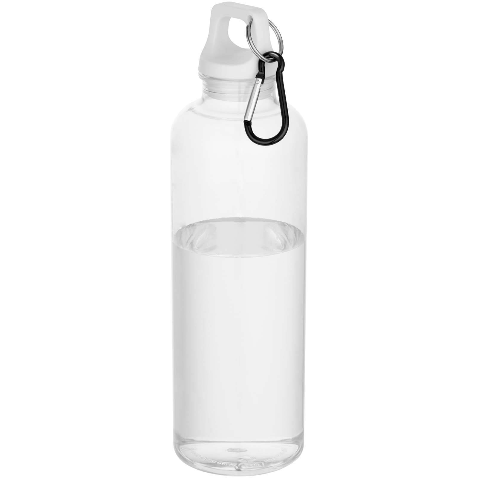 750ml fľaša na vodu Oregon z recykl. plastu RCS s karabínou, biela