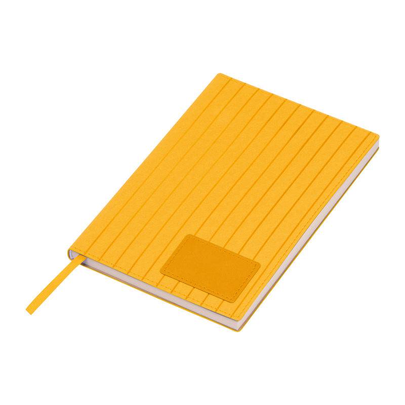 A5 zápisník so špirálovou väzbou a PU obalom, žltá