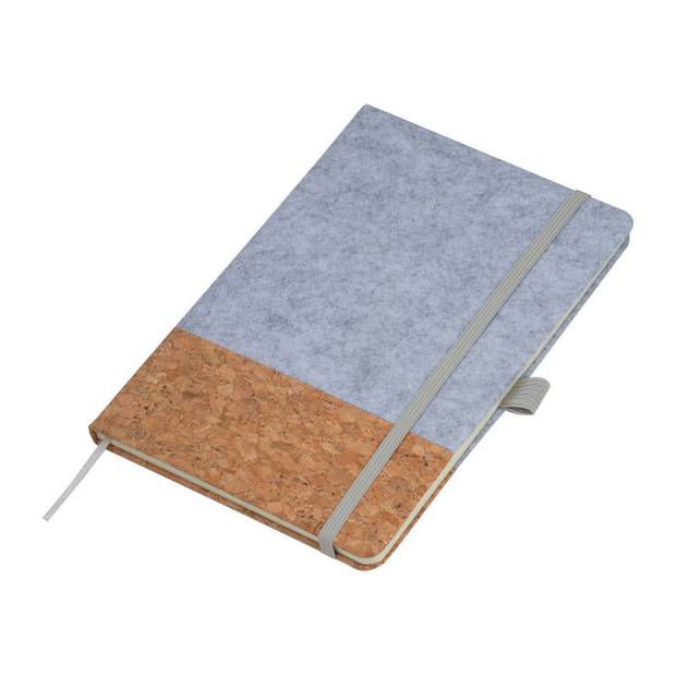 A5 zápisník z korku a plsti, sivá A5 zápisník z korku a plsti, sivá