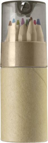 ABS a kartónová tuba s ceruzkami Terrence, čierna