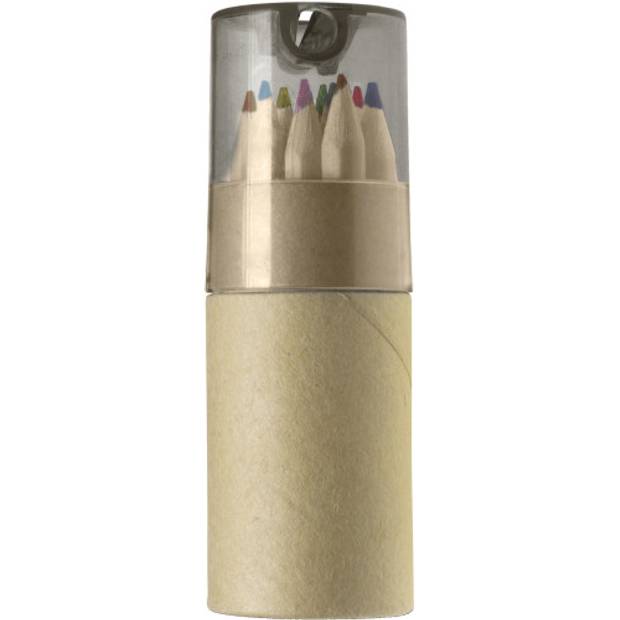 ABS a kartonová tuba s tužkami Terrence, černá ABS a kartonová tuba s tužkami Terrence, černá