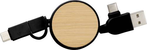 ABS predlžovací nabíjací kábel Jared, čierna