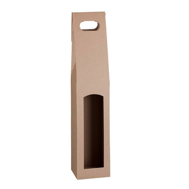 ADDY kartónová darčeková krabica na 1 fľašu, hnedá ADDY kartónová darčeková krabica na 1 fľašu, hnedá