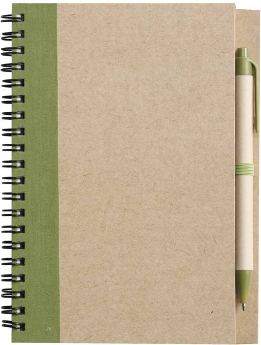 ADMINA Poznámkový blok, kuličkové pero, zelená