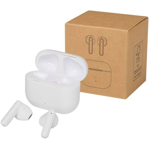 Altais bezdrôtové slúchadlá True Wireless Bluetooth® z recykl. plastu, biela Altais bezdrôtové slúchadlá True Wireless Bluetooth® z recykl. plastu, biela