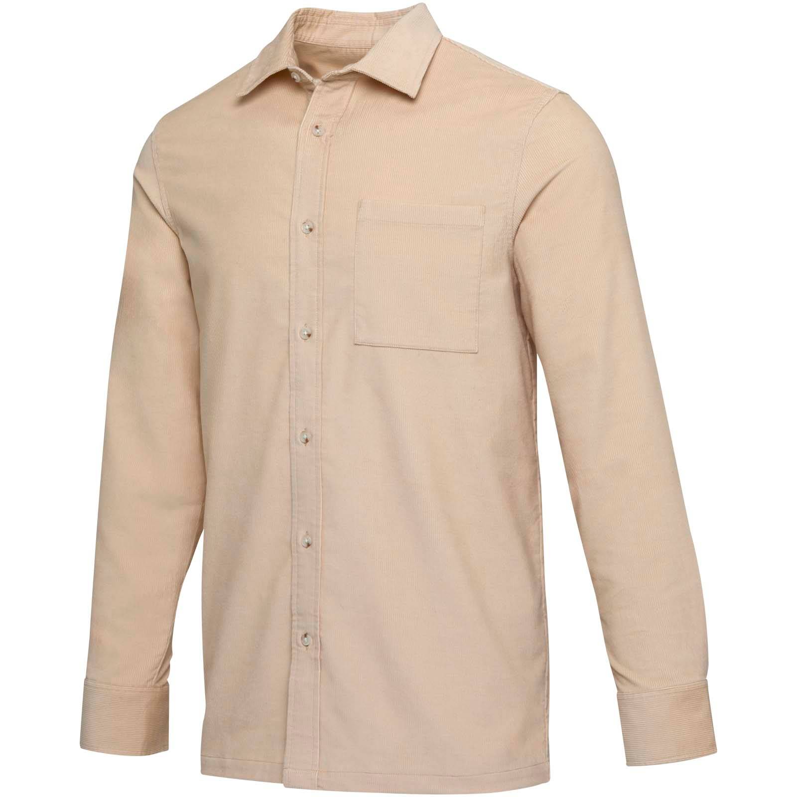 Alum menčestrová unisex košeľa, hnedá Oatmeal, 3XL