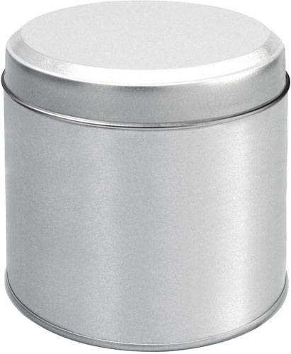 ALVA plechová dóza, 8 ks vaflí, stříbrná