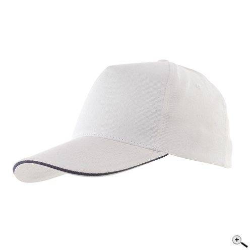 AMANAS päťpanelová šiltovka, biela