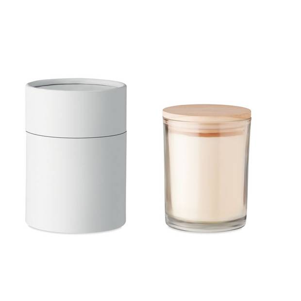 ANCIENT HIGH vonná svíčka ve skle s bambusovým víčkem, hnědá ANCIENT HIGH vonná svíčka ve skle s bambusovým víčkem, hnědá