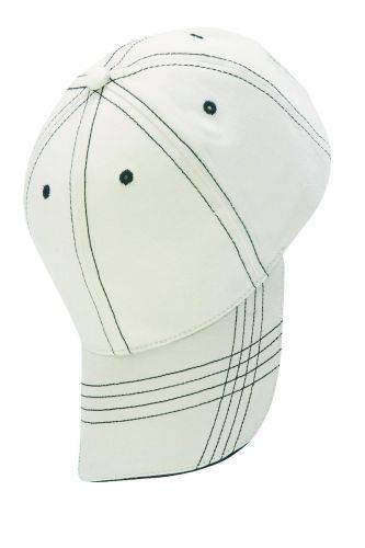 ANDREW šesťpanelová šiltovka, biela