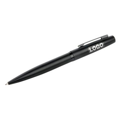 ANDULO kovové guľôčkové pero, modrá náplň, čierna