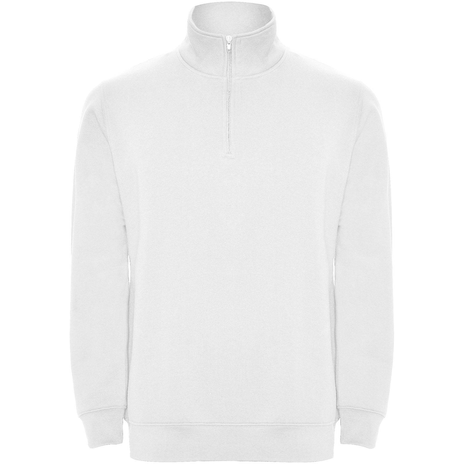 Aneto mikina se čtvrtkovým zipem, bílá, L