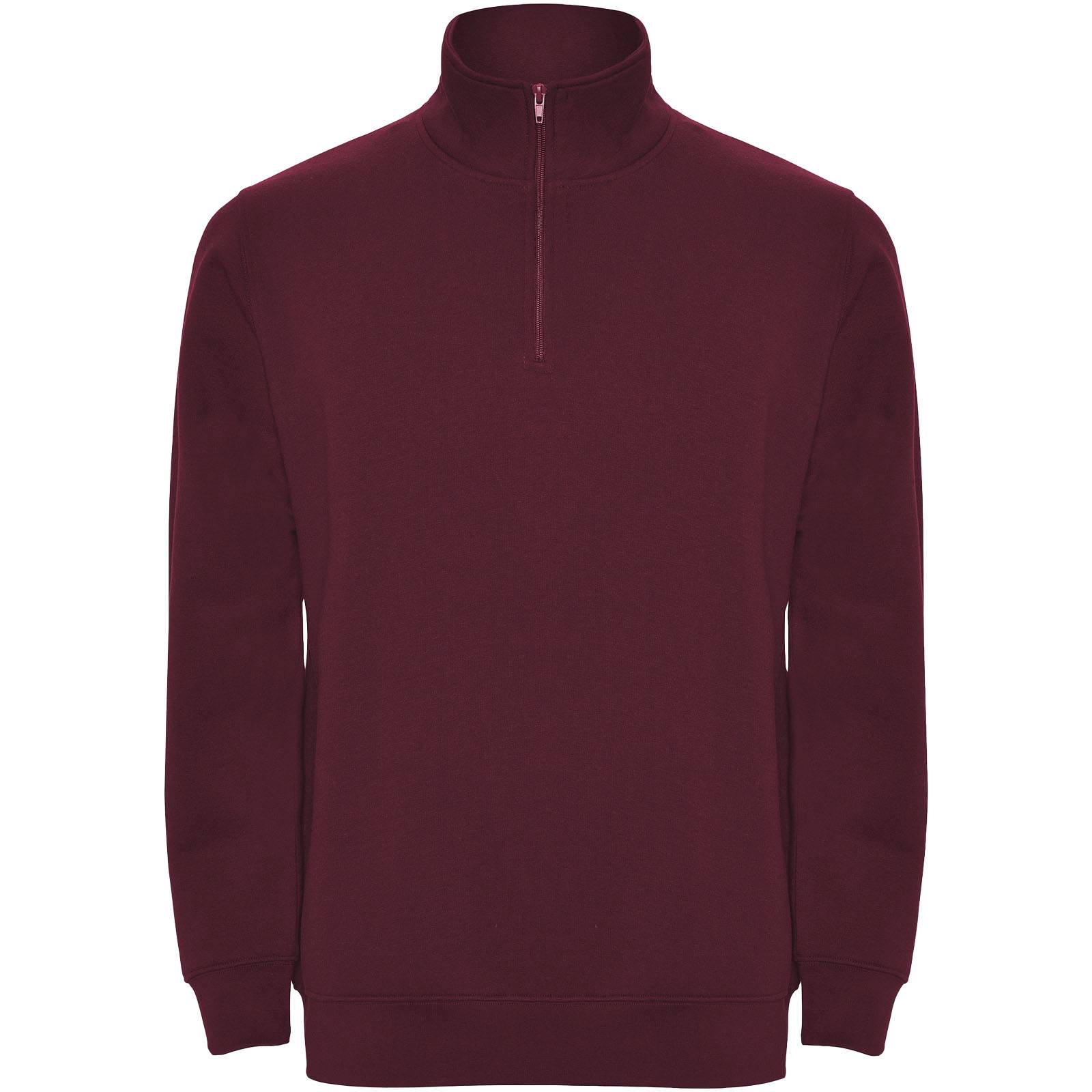 Aneto mikina so štvrťkovým zipsom, bordová Garnet, 3XL