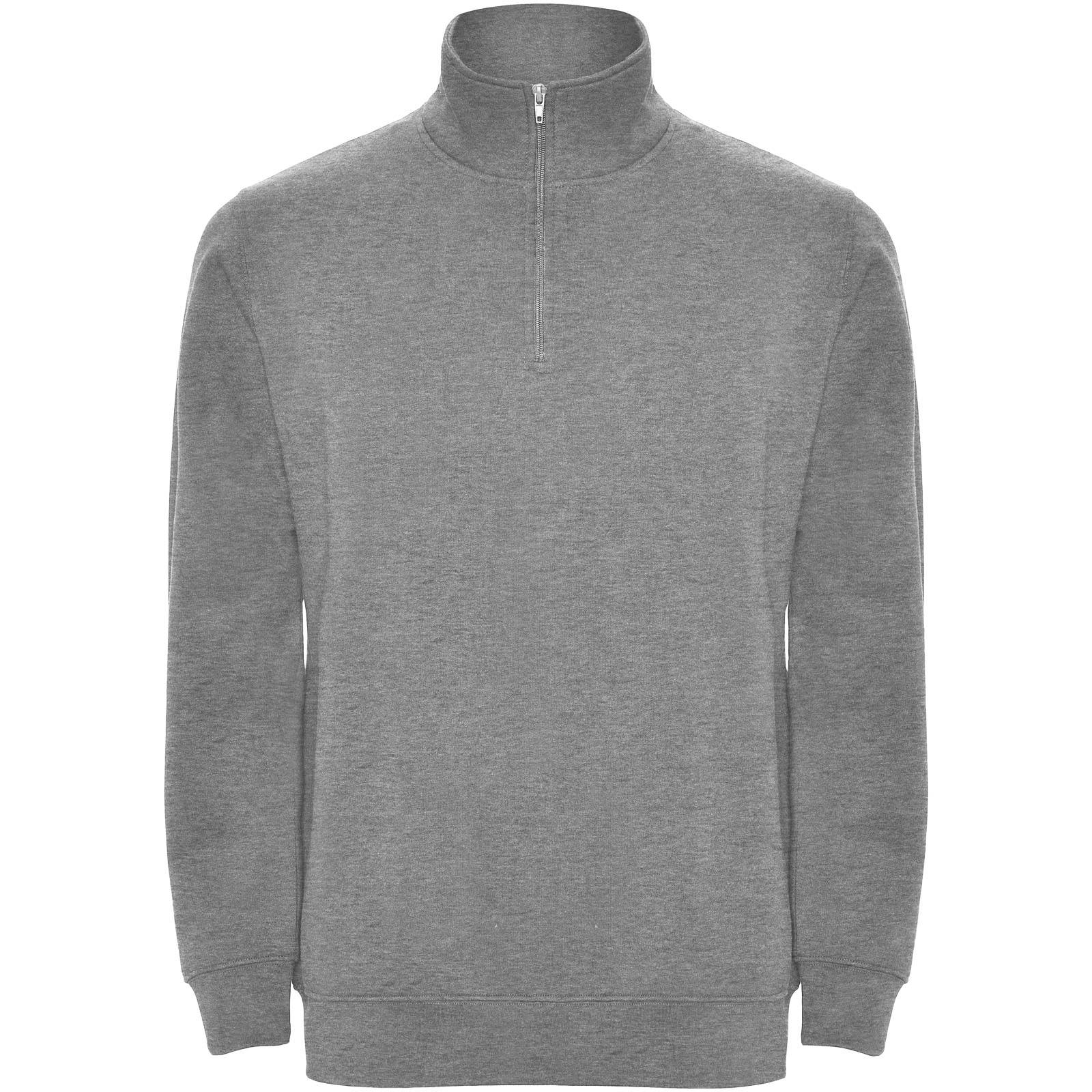 Aneto mikina so štvrťkovým zipsom, sivá Marl, XL