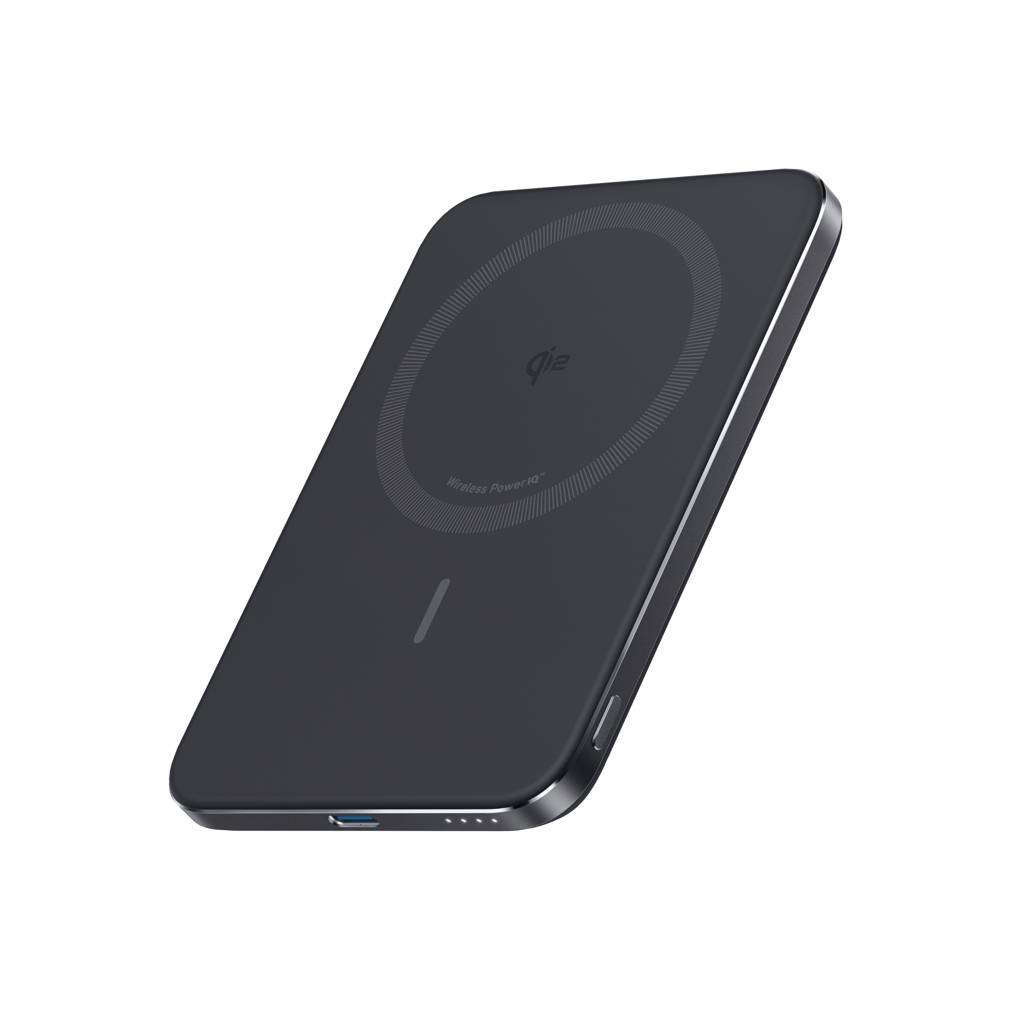 Anker Nano Wireless Power Bank 5K 15 W MagGo Slim Qi2, čierna, čierna