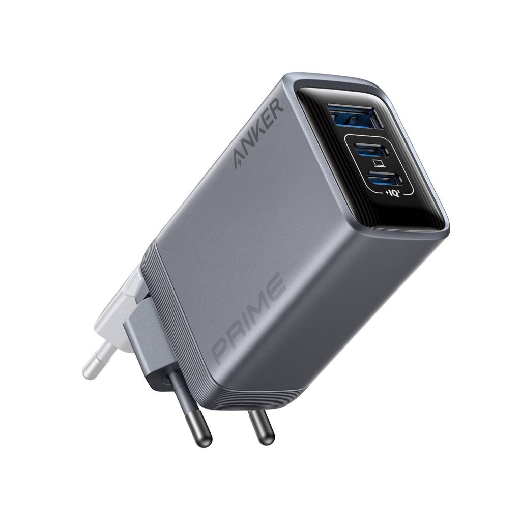 Anker Prime 100 W GaN nabíjačka s 3 portmi, sivá, sivá