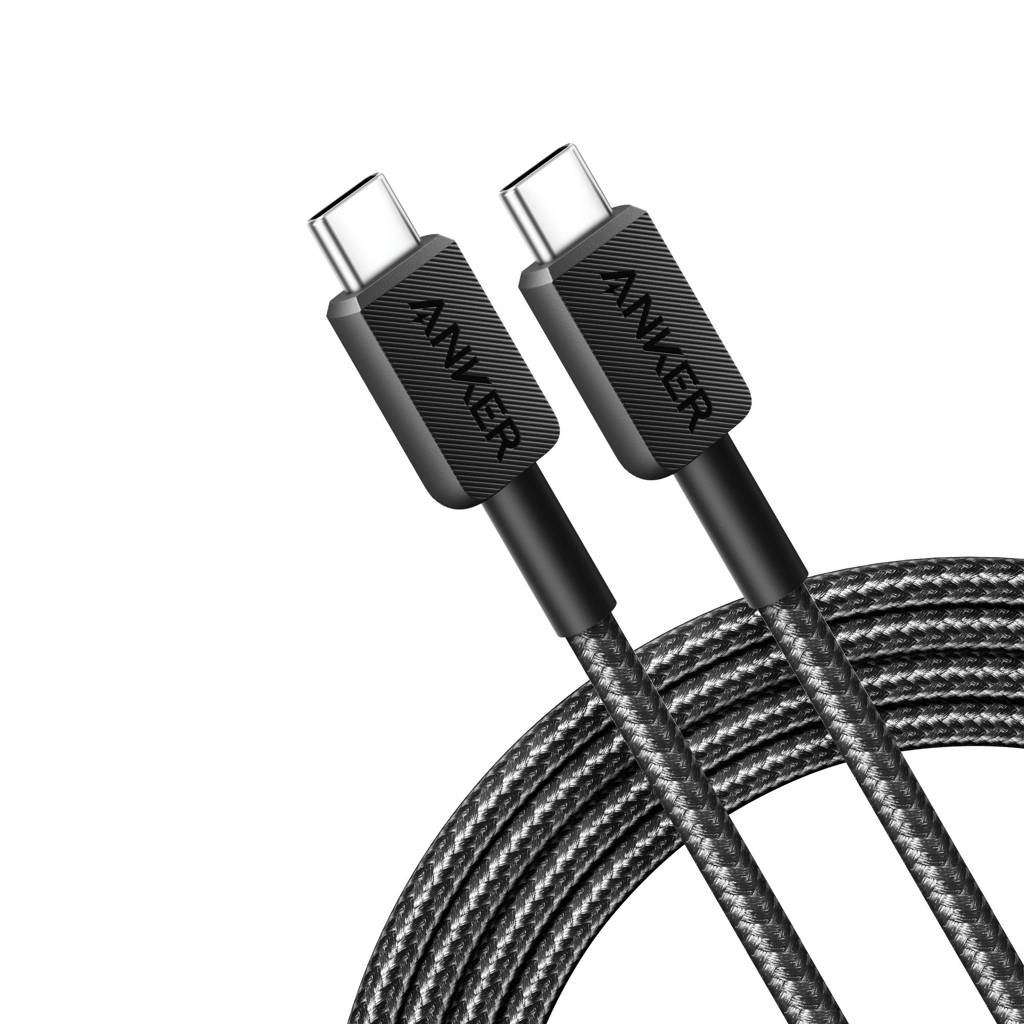 Anker USB-C na USB-C kábel 1,8 m 60 W, sivá - čierna