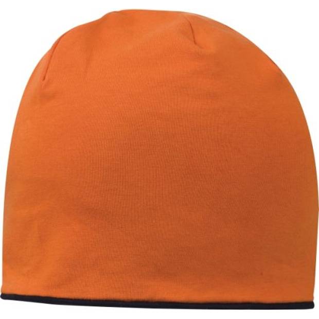 ANOMANDER oboustranná hladká zimní čepice, oranžová ANOMANDER oboustranná hladká zimní čepice, oranžová