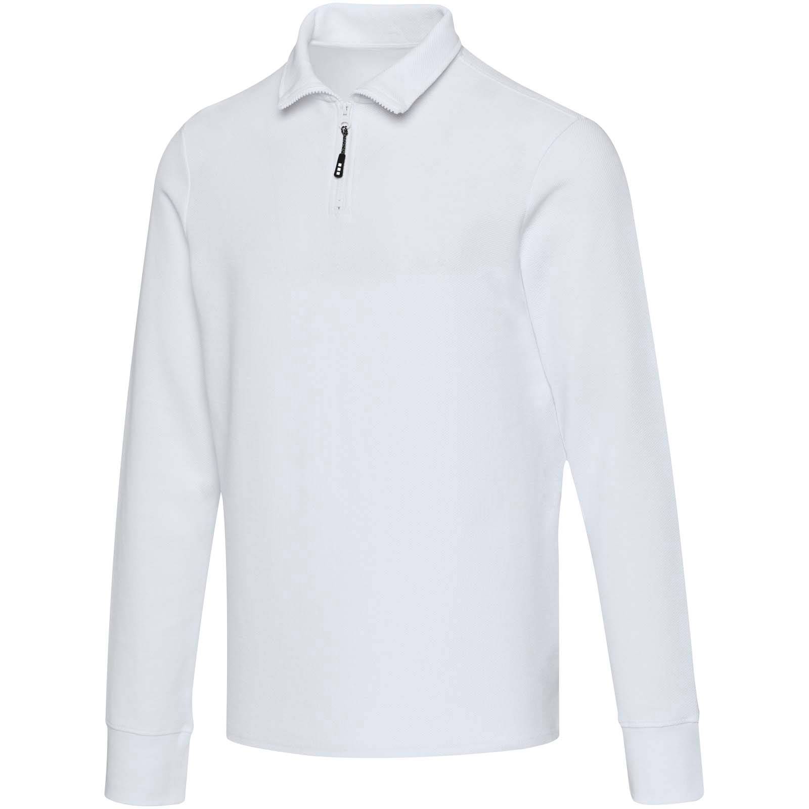 Apollo unisex mikina so zipsom, biela XS