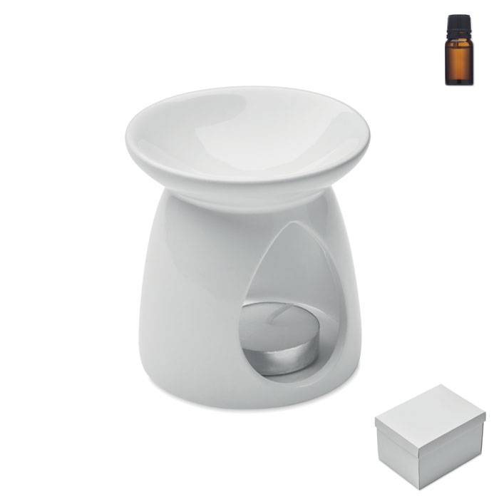 Aromalampa vanilková, súprava, biela