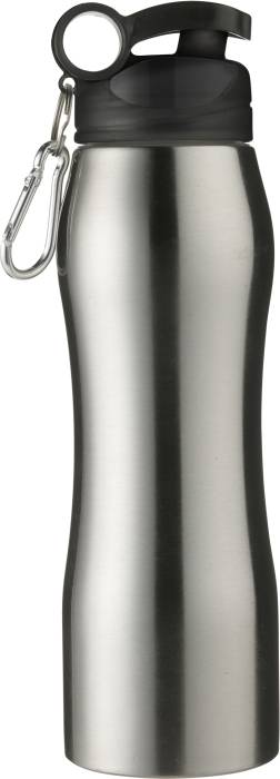 ARWEN nerezová fľaša na pitie s karabínou, 750 ml, strieborná