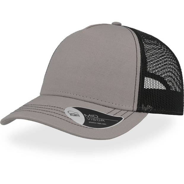 Atlantis | 5 panelová sieťovaná šiltovka "Rapper Canvas", sivá - čierna Atlantis | 5 panelová sieťovaná šiltovka "Rapper Canvas", sivá - čierna