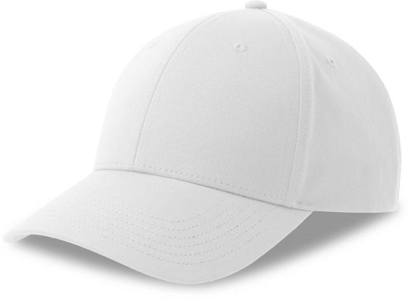 Atlantis | Bolt-S, 6 panelová baseballová šiltovka, biela, onesize