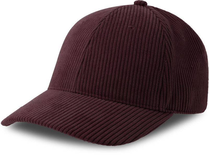Atlantis | Cordy-S, 6 panelová menčestrová šiltovka, červená Burgundy, onesize