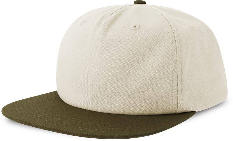 Atlantis | Cruz, 5 panelová baseballová šiltovka, biela Off - zelená Olive, onesize