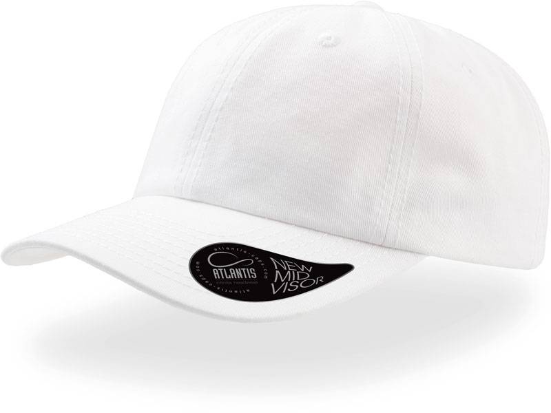 Atlantis | Dad Hat, 6 panelová baseballová šiltovka "Dad Hat", biela