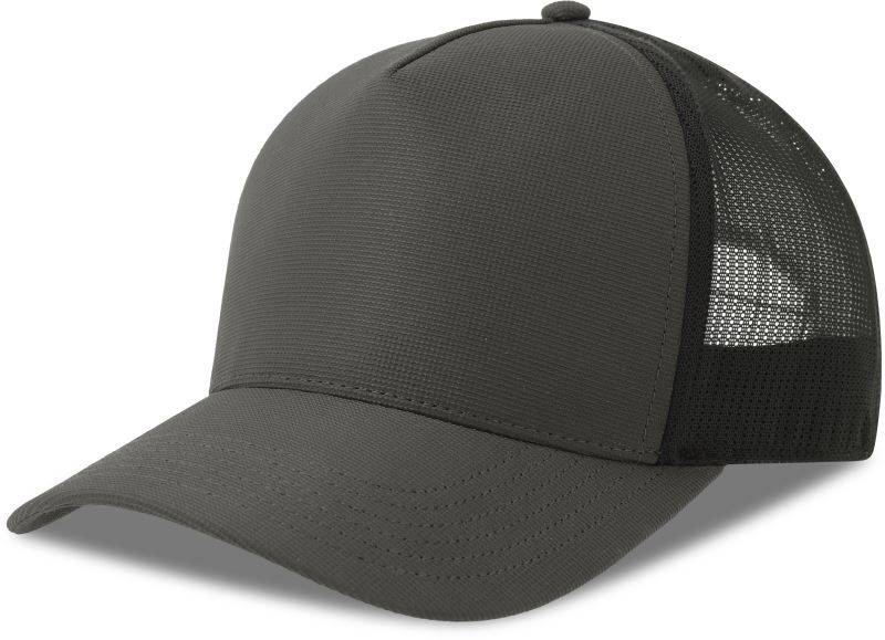 Atlantis | Dempo, 5 panelová Trucker šiltovka, sivá Dark - čierna, onesize