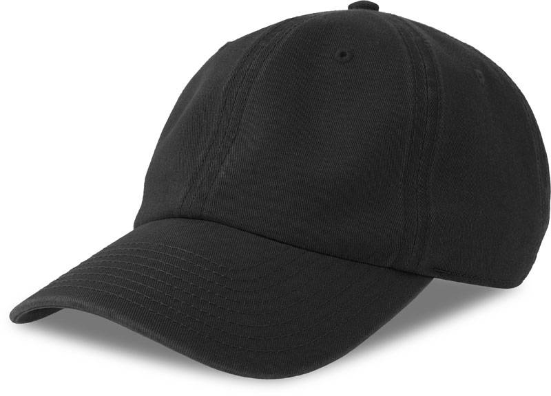 Atlantis | Digg-S, 6 panelová vintage šiltovka, čierna, onesize