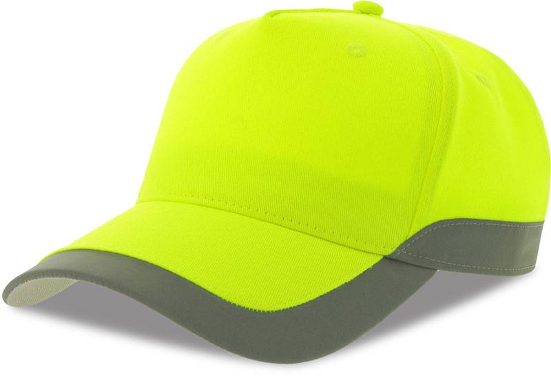 Atlantis | Helpy-S, 5 panelová bezpečnostná šiltovka, žltá Fluo, onesize