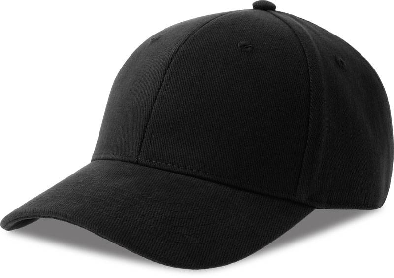 Atlantis | Pilot-S, 6 panelová šiltovka z ťažkej bavlny, čierna, onesize
