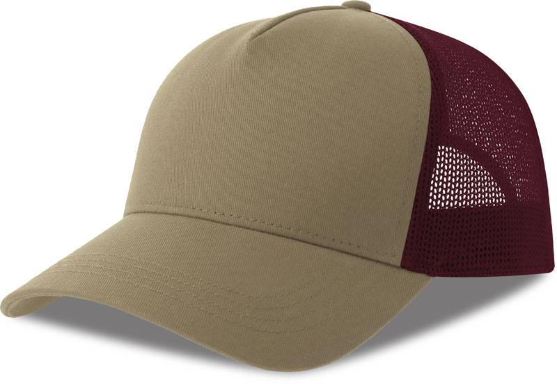 hnedá Khaki - červená Burgundy
