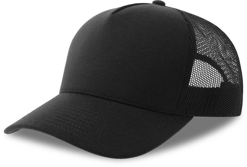 Atlantis | Rapper Jersey-S, 5 panelová Trucker šiltovka, čierna, onesize